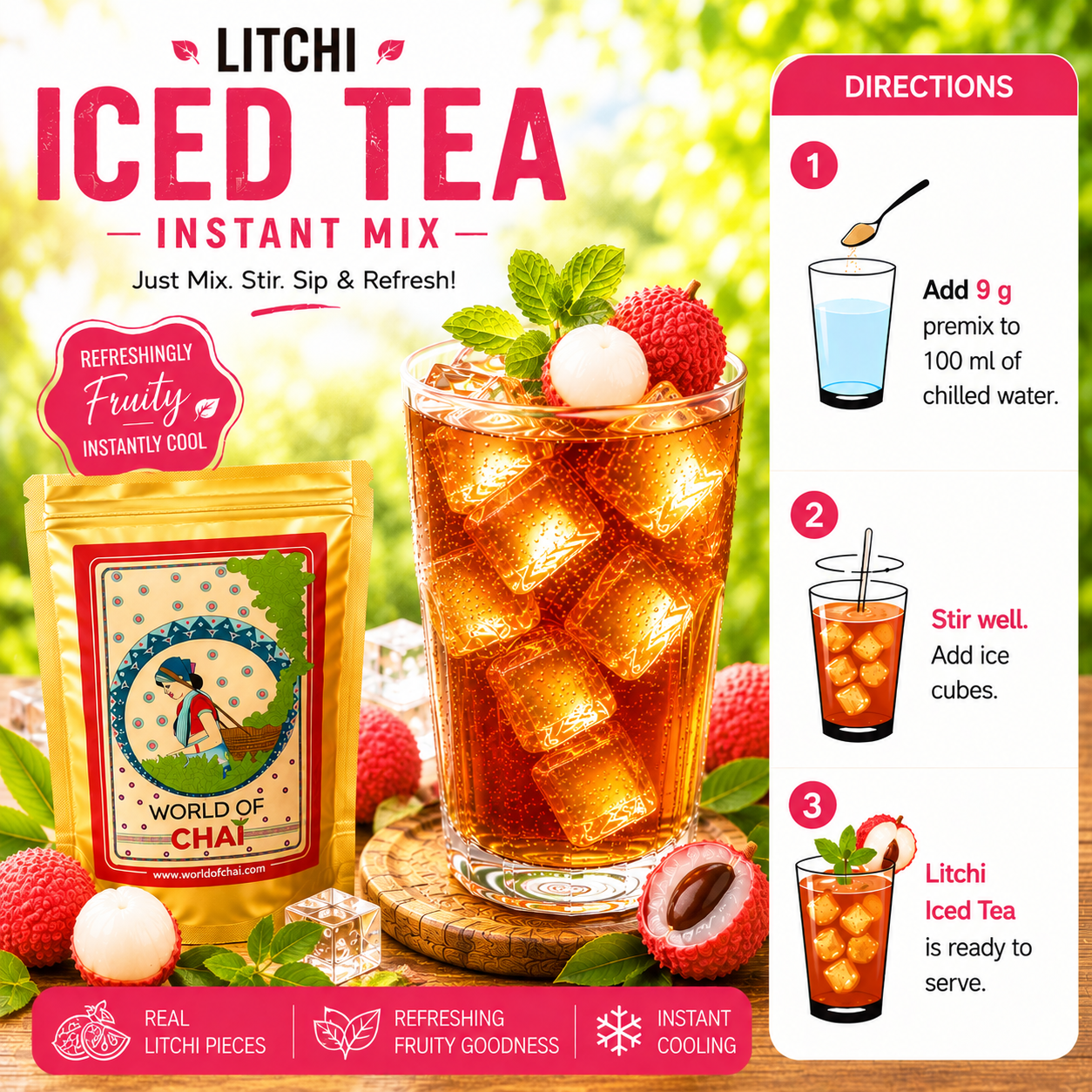 Litchi Iced Tea (Instant Mix)