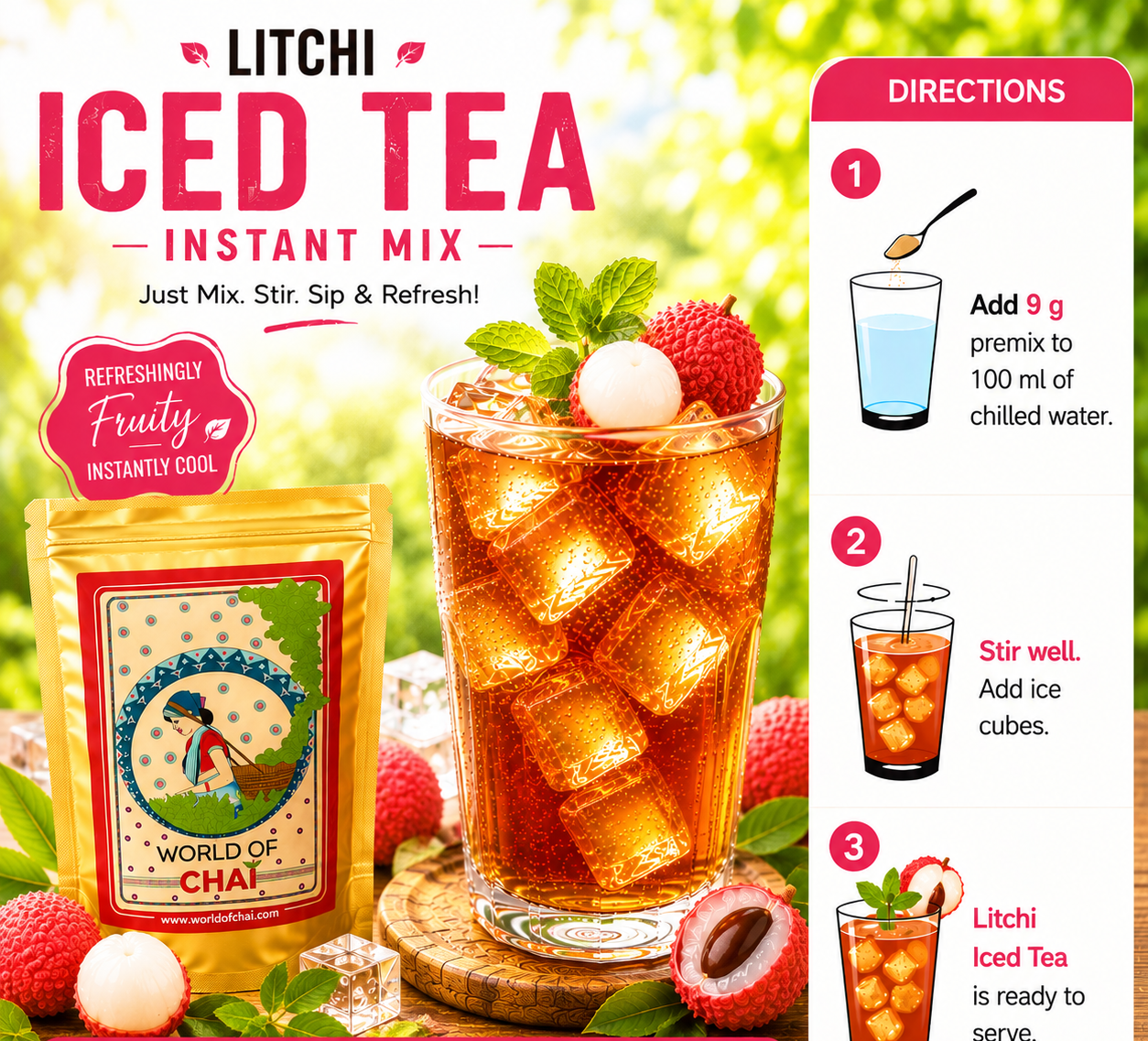 Litchi Iced Tea (Instant Mix)