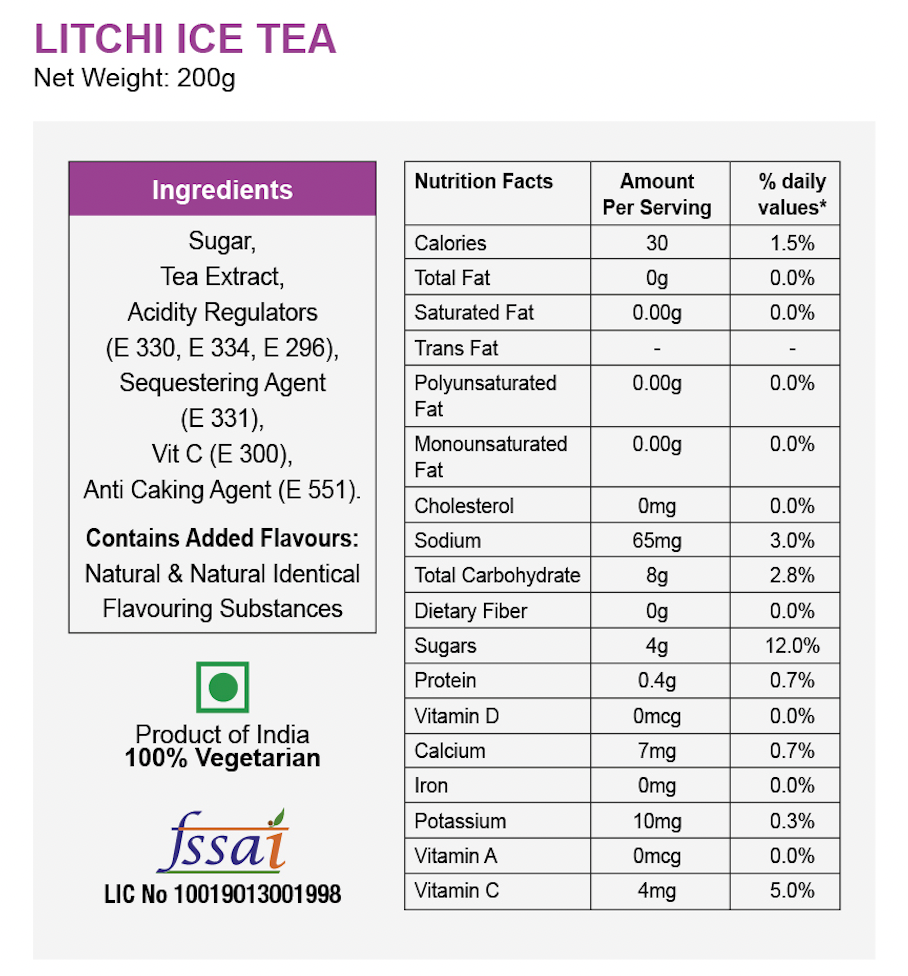 Litchi Iced Tea (Instant Mix)