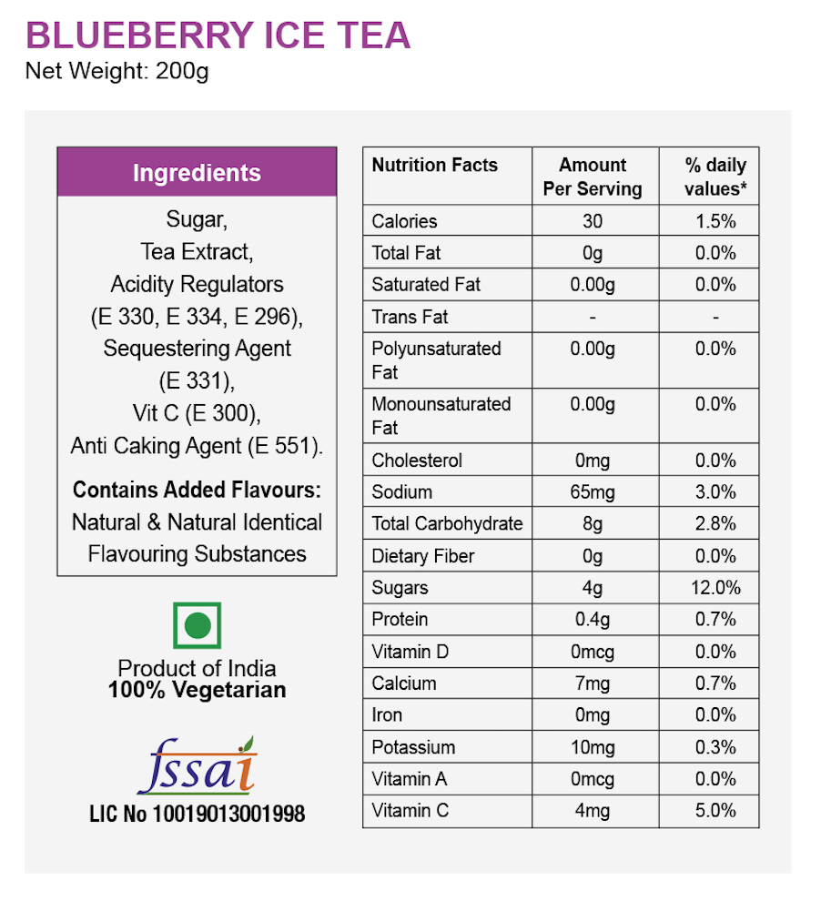 Blueberry Iced Tea Instant Mix