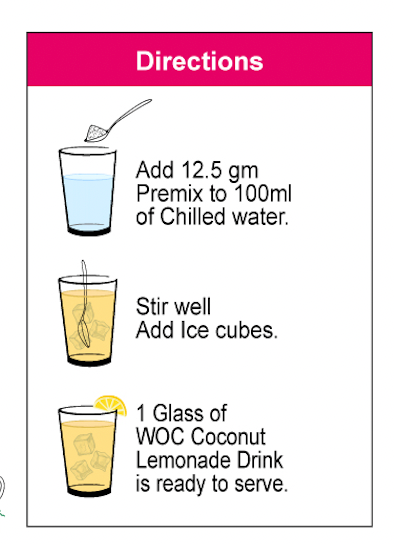 Coconut Lemonade Instant Mix (No Tea, no caffeine )