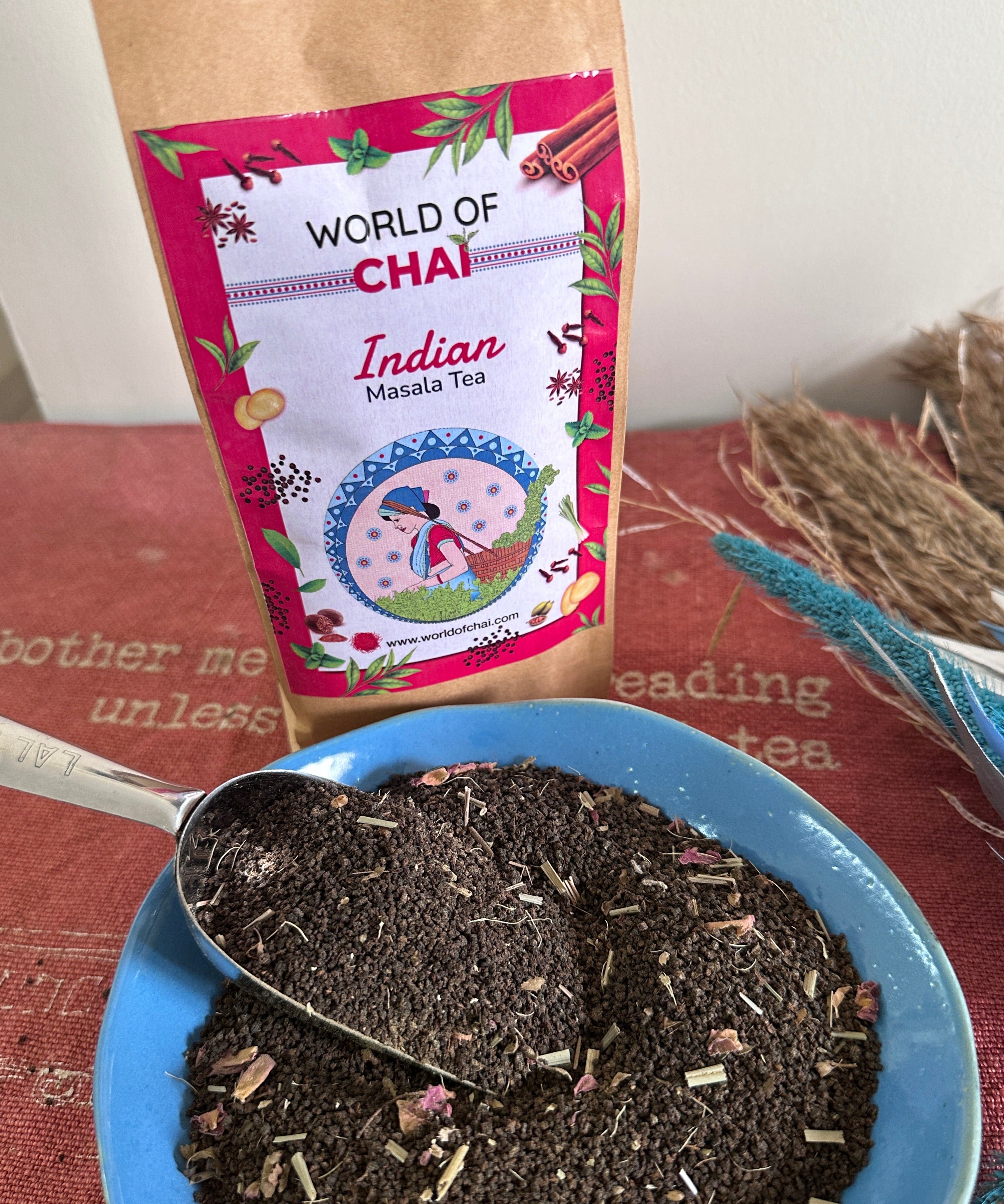 Signature Indian Masala Chai with Tulsi, saffron and 13 ayurvedic herbs and spices