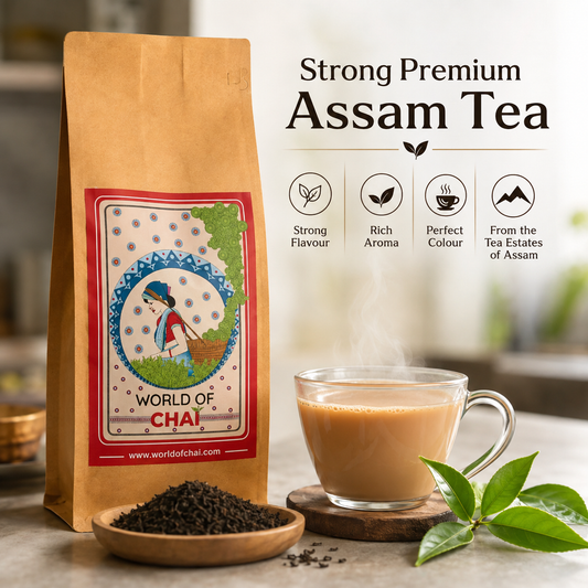 Strong Assam Premium Quality Tea | Rich, Bold Flavor | 100% Natural Loose Leaf | Perfect for Morning Boost