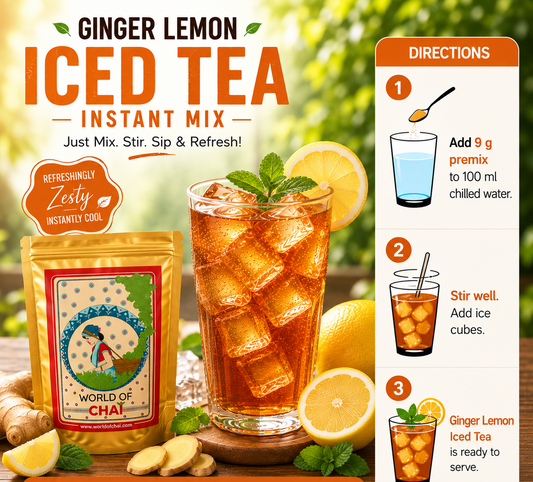 Ginger Lemon Iced Tea (Instant Mix)
