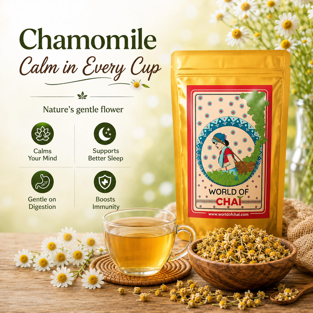 Pure Chamomile Herbal Tea