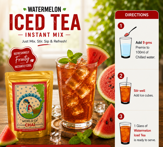 Watermelon Iced Tea Instant Mix Refreshing Premix