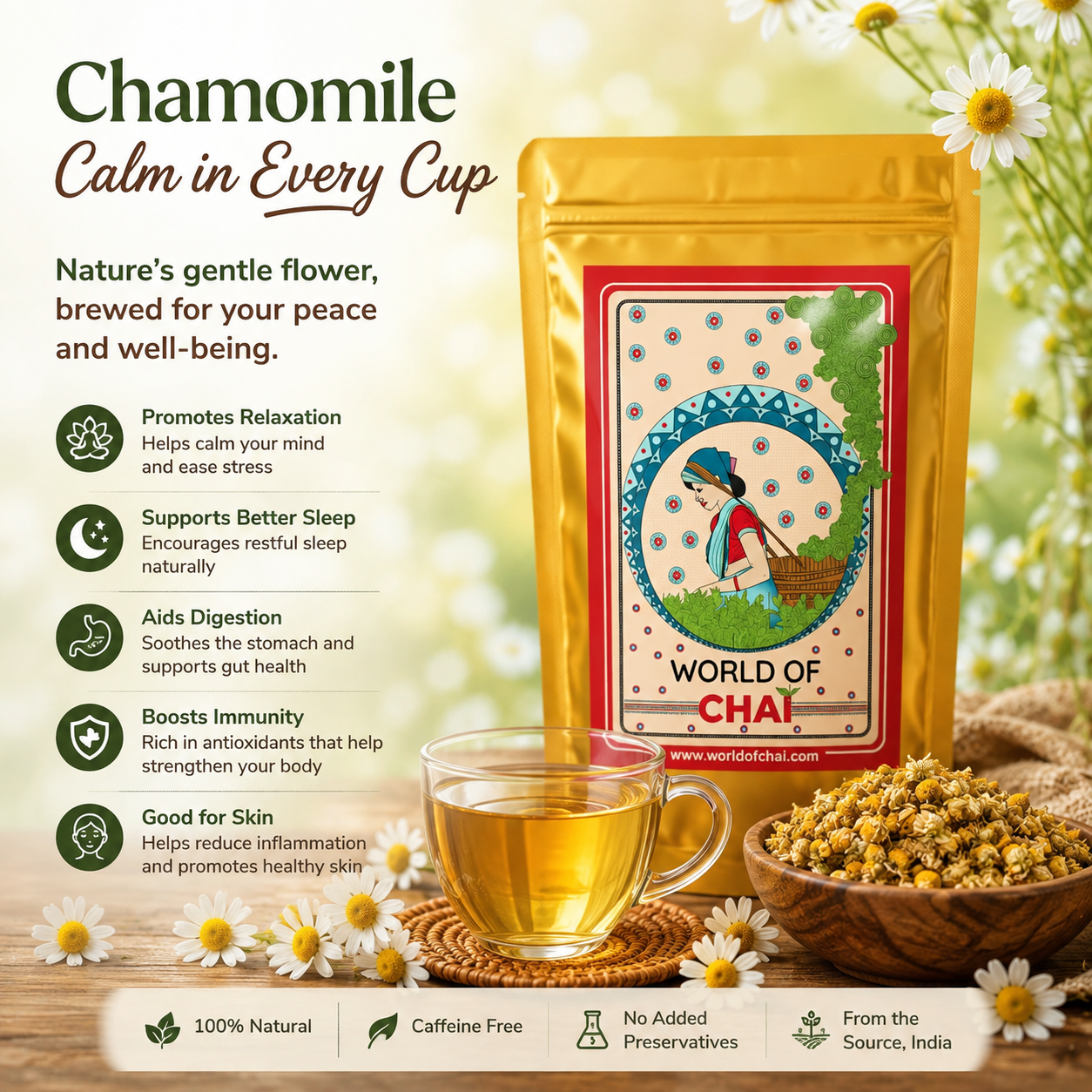 Pure Chamomile Herbal Tea