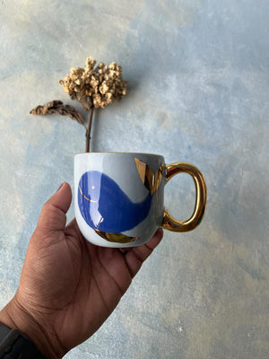 Handpainted Blue Whale Cup