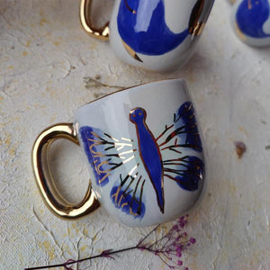 Handpainted Butterfly Cup