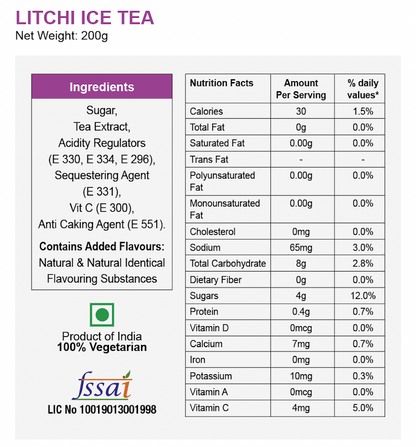 Litchi Iced Tea (Instant Mix)