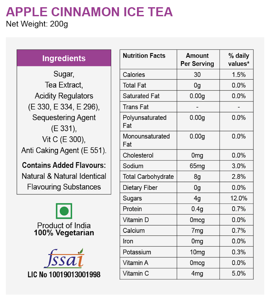 Apple cinnamon  Iced Instant Mix