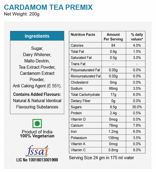 Cardamom Tea Premix Instant Tea