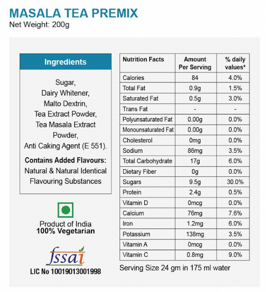 Masala Tea Premix Instant Tea