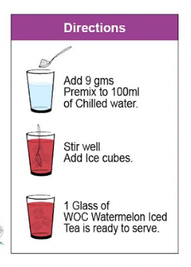 Watermelon Iced Tea Instant Mix Refreshing Premix