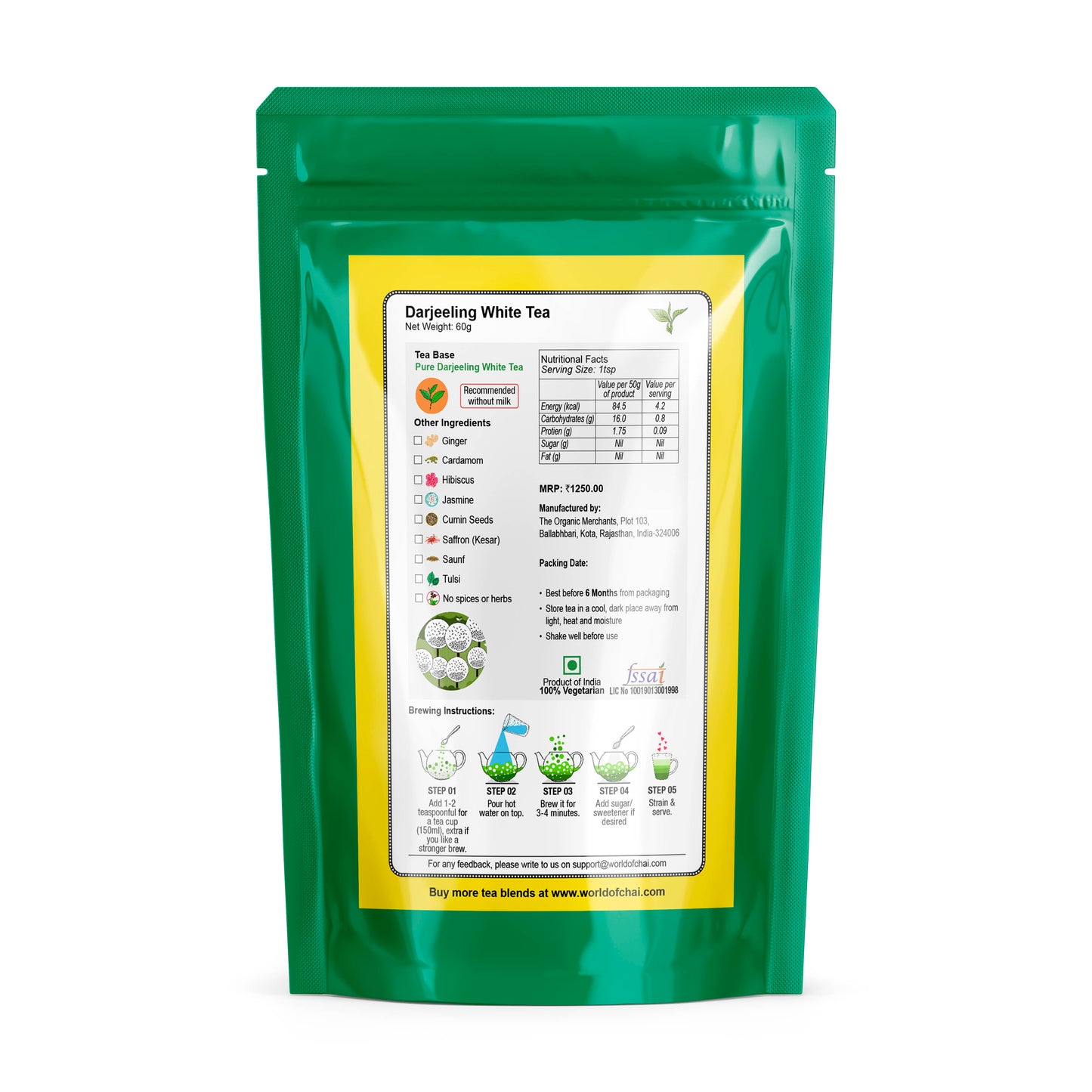 Darjeeling White Tea - Add unlimited spices